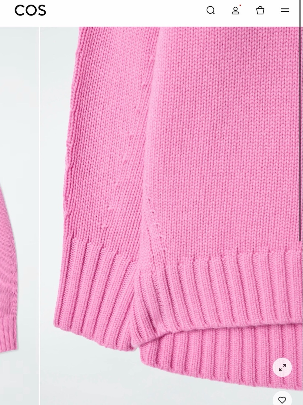 COS Chunky Pure Cashmere Crew-Neck Sweater - Picture 2 of 6